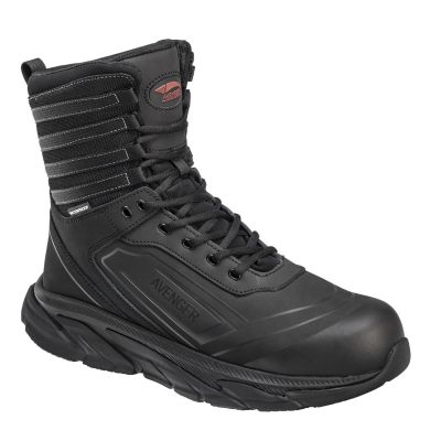 FSIA252-13M image(0) - Avenger Work Boots - K4 Series - Men's High Top 8" Tactical Shoe - Aluminum Toe - AT |EH |SR - Black - Size: 13M