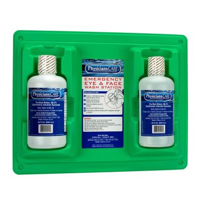 FAO24-300-001 image(0) - First Aid Only Eyewash Station Double 32 oz. Screw Cap Bottle