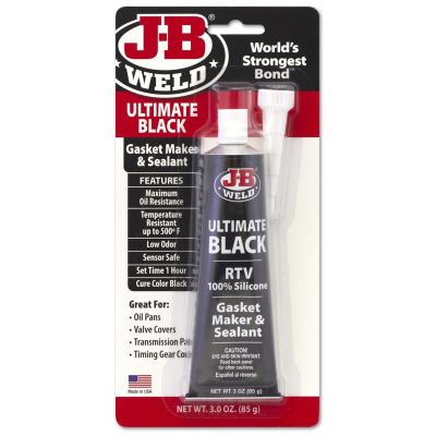 JBW32329 image(1) - J-B Weld 32329 Ultimate Black High Temperature RTV Silicone Gasket Maker and Sealant - 3 oz.