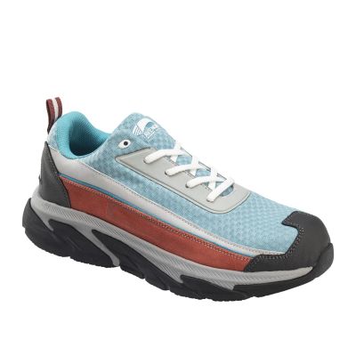 FSIA670-6M image(0) - Avenger Work Boots - Electra Series - Women's Low Top Athletic Shoe - Aluminum Toe - AT | SD | SR - Grey | Turquoise - Size: 6M