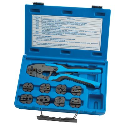 SGT18980 image(0) - SG Tool Aid Quick Change Ratcheting Terminal Crimping Kit w/9