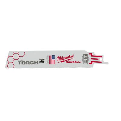 MLW48-01-2764 image(0) - Milwaukee Tool 6" 18 TPI The Torch SAWZALL Blades (10 Pk Bulk)