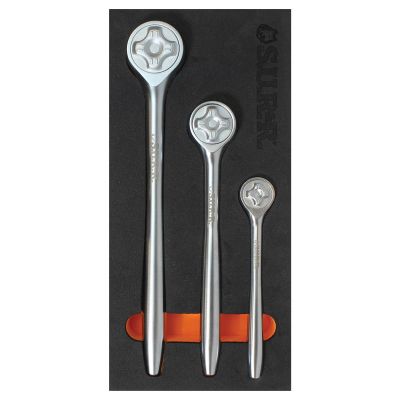 SRRNR3 image(0) - SUR&R NR3 3-Piece 2.5° Nano-Ratchet Set  provides minimal Swing Angle  Maximum Control, Tech-Friendly Ratchet for Everyday Tightening and Loosening Applications