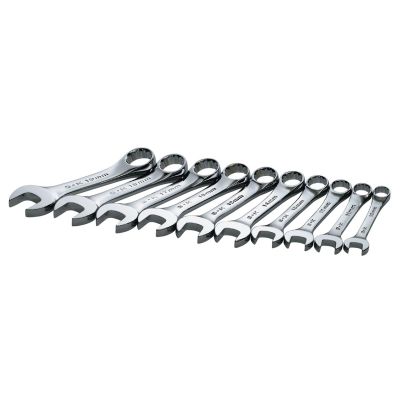 SKT86240 image(0) - S K Hand Tools 10PC STUBBY METRIC WRENCH SET 10MM-19MM