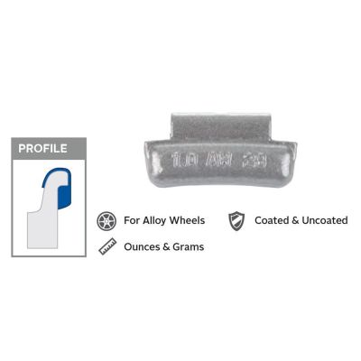 PWWAW250N image(0) - Wegmann Automotive 2.5 oz Lead Coated Clip-on AWN Red Series Wheel Weight (Box of 25)