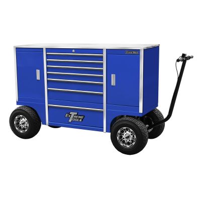 EXTTXPIT7009BL image(0) - Extreme Tools Extreme Tools 70" 7 Drawer/2 Cmprtmt Pit Box, Blue