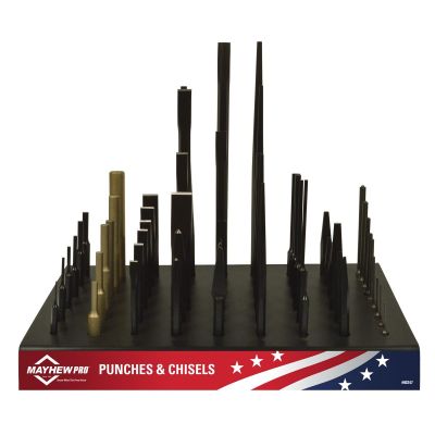 MAY81465 image(0) - Mayhew Buy 80247 57 PC Punch & Chisel Display and get 27021LT 6 PC Long Slotted & Phillips Screwdriver Set Free