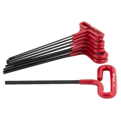 TIT12768 image(0) - TITAN 8-PC SAE T-HANDLE HEX KEY SET