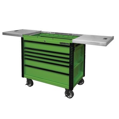 EXTEX4106TCSGNBK image(0) - 41" 6 Drawer Slide Top Tool Cart, Lime Green