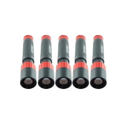 KTI73368-5PK image(0) - K Tool International 5 pack of Rechargeable 250 Lumen Flashlight CREE LED XPG
