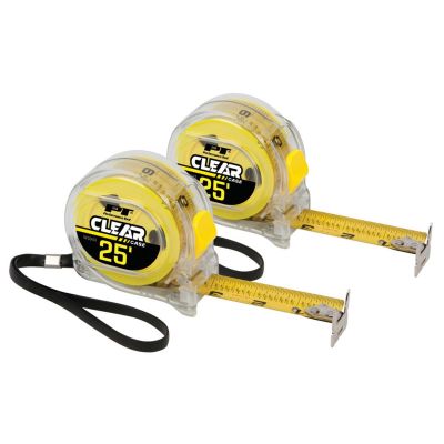 WLMW5043 image(0) - Wilmar Corp. / Performance Tool 2 pc. 25' X1" Clear Tape Measure