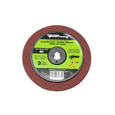 FOR71670 image(0) - Forney Industries Resin Fibre Sanding Disc, Aluminum Oxide, 4-1/2 in x 7/8 in Arbor, 80 Grit