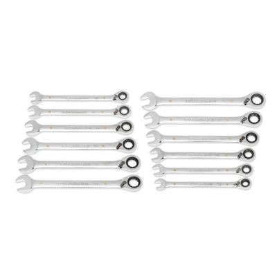 KDT86627 image(0) - 12 Pc. 90-Tooth 12 Point Metric Reversible Ratcheting Wrench Set