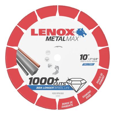 LEX1972926 image(0) - LENOX Metal Max  DIAM CUTOFF WHEEL CH 10" X 5/8"