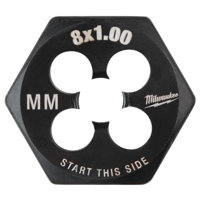 MLW49-57-5345 image(0) - Milwaukee Tool M8-1.00 mm 1-Inch Hex Threading Die