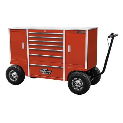 EXTTXPIT7009RD image(0) - Extreme Tools 70" 7 Drawer/2 Comprtmt Pit Box, Red
