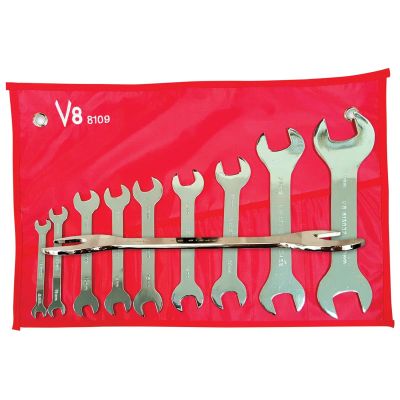 V8T8109 image(0) - V-8 Tools WRE SET 9PC SUPER THIN 18 SIZES