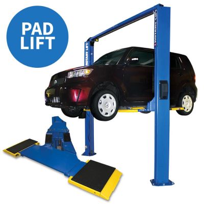 ROTSPOA7N14X0 image(0) - SPOA7 - 2- Stage Low Profile Two-Post Lift, Asymmetrical w/ Movable Pad (7,000 LB. Capacity)  70 5/8"  Rise