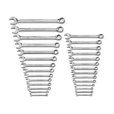 KDT81923 image(0) - GearWrench 28 PC FULL POLISH COMB WRENCH SET 6 PT SAE/MM