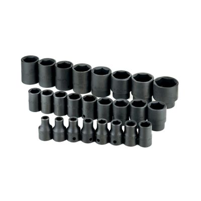 SKT4037 image(0) - S K Hand Tools SOCKET SET IMPACT 1/2IN. DRIVE 25PC MET STD 6 PT