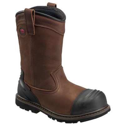 FSIA7876-8.5-6E image(0) - Avenger Work Boots Hammer Wellington Series - Men's Boots - Carbon Nano-Fiber Toe - IC|EH|SR|PR - Brown/Black - Size: 8.5XXW
