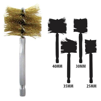 IPA8038 image(0) - Innovative Products Of America Brass 25mm-40mm Bore Brush Set