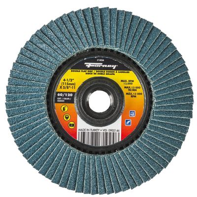 FOR71924 image(0) - Double Sided Flap Disc, 60/120 Grits, 4-1/2 in