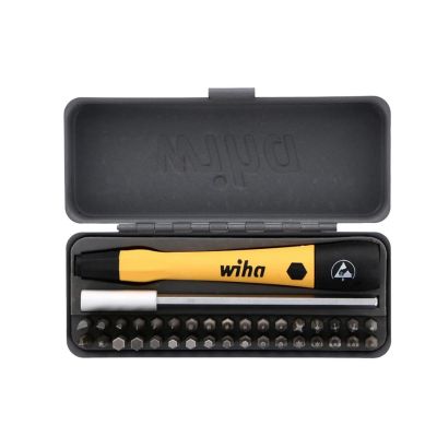 WIH75979 image(0) - Wiha Tools GoBox Electronics Mico Bit Set 36 Piece, 1.1", 28mm, 4mm hex drive.