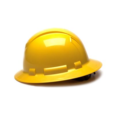 PYRHP54130 image(0) - Pyramex Ridgeline Hard Hat - Yellow-Ridgeline Cap Style 4 Pt Ratchet Suspension