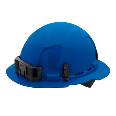 MLW48-73-1105 image(0) - Blue Full Brim Hard Hat w/4pt Ratcheting Suspension - Type 1, Class E