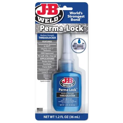JBW24236 image(0) - J-B Weld 24236 Perma-Lock Medium Strength Threadlocker - Blue - 36 ml.