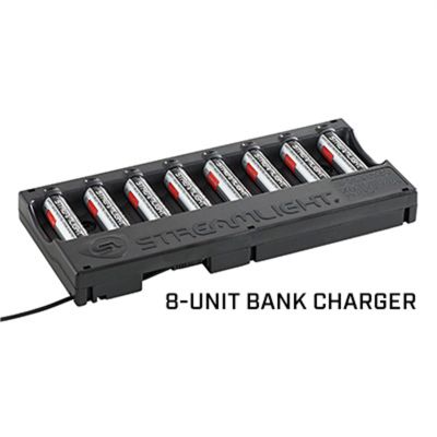 STL20223 image(0) - Streamlight 8-Unit Li-ion Battery Bank Charger - with batteries - 12V DC