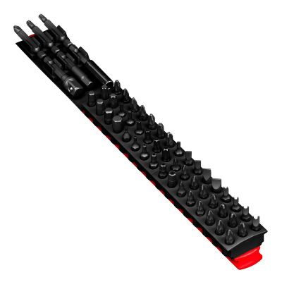 ERN5740 image(0) - Ernst Mfg. 13" 54 Tool Magnetic Bit Bar - Red/Black