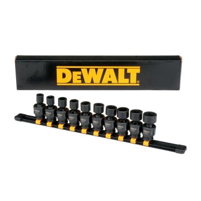 DWTDWMT19226 image(0) - DeWalt DWMT 10PC IM 3/8DR UNIV MM SET