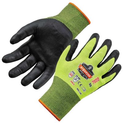 ERG17972 image(0) - 7022 S Lime Nitrile-Coated Cut-Resis Gloves A2 DSX