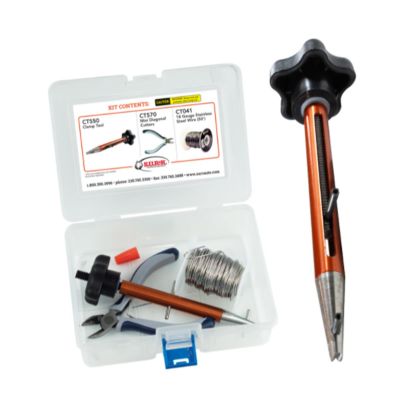SRRCT500 image(0) - S.U.R. and R Auto Parts Universal clamp making tool kit allows users to make any size clamp any time anywhere. Kit includes everything needed to make a clamp including the tool