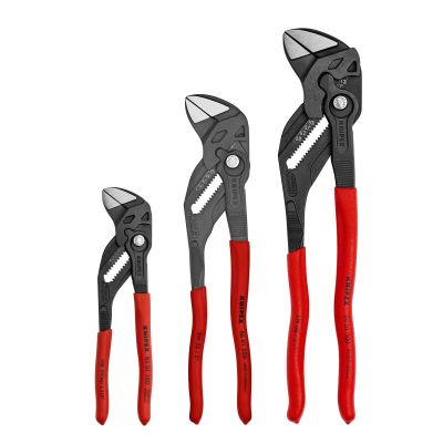 KNP002006US3 image(0) - KNIPEX 3 Pc Black Pliers Wrench Set