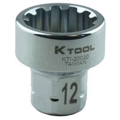 KTI20662 image(0) - K Tool International SPLINE SOC 1/4" DR 12MM