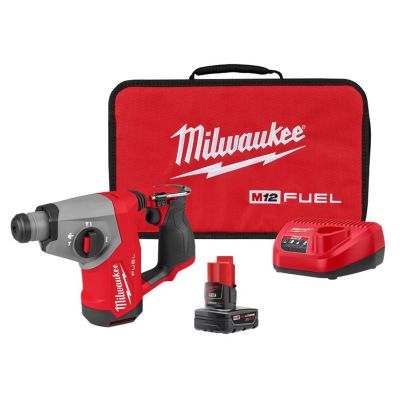 MLW2508-21XC image(0) -  Milwaukee Tool M12 FUEL 5/8 Inch SDS Plus Rotary Hammer Kit