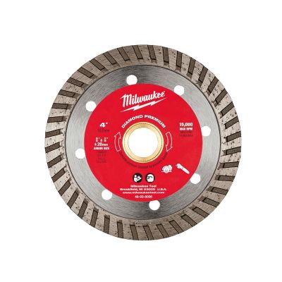 MLW49-93-8006 image(0) - Milwaukee Tool 4" Diamond Premium Turbo