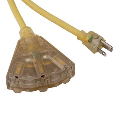 BAYSL-741L image(0) - Bayco 50' Triple-Tap 14/3 Pro Ext Cord with Lighted End