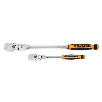 KDT81204T image(0) - GearWrench 2 Pc. 1/4", 3/8" 90T Flex Head Ratchet Set