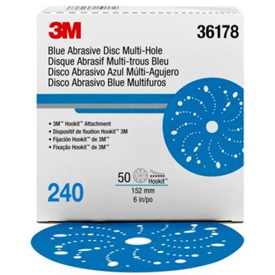 MMM36178 image(0) - 3M 3M Hookit Blue Abrasive Disc Multihole 36178 (4PK)