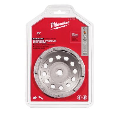 MLW49-93-7710 image(0) - Milwaukee Tool 5" Diamond Cup Wheel Single Row