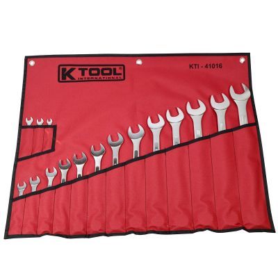 KTI41016 image(0) - K Tool International 16 Piece Combination Wrench Set