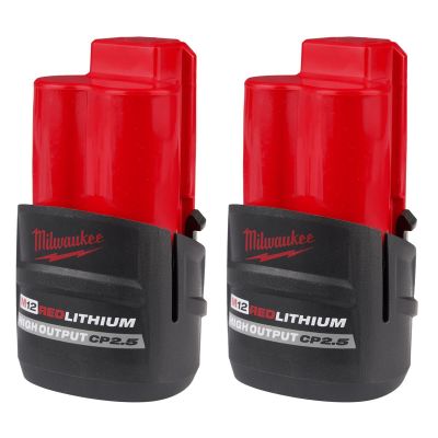 MLW48-11-2425S image(0) - Milwaukee Tool M12™ REDLITHIUM™ HIGH OUTPUT™ CP2.5 Battery Pack (2 pack)