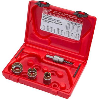 MLW49-22-8300 image(0) - Milwaukee Tool Sheet Metal Carbide Cutter Electrician's Kit - 5PC