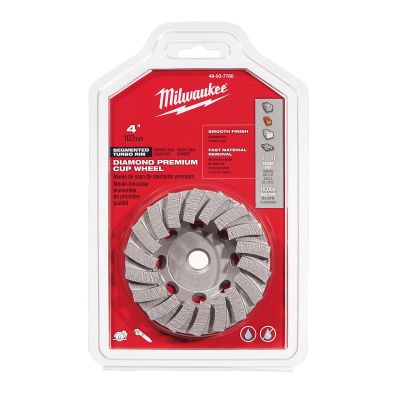 MLW49-93-7780 image(0) - Milwaukee Tool 4" Diamond Cup Wheel Segmented-Turbo