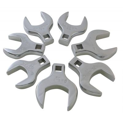 SUN9740A image(0) - Sunex 7 Pc.1/2" Dr. Metric Jumbo Crowfoot Wrench Set