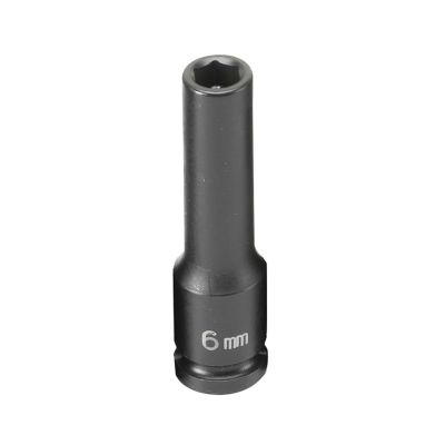 GRE906MDG image(0) - Grey Pneumatic SOC 6MM 1/4D IMP MAG 6PT DP BLK